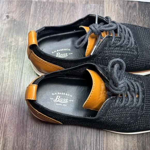 G.H. Bass & Co. Men's Black/Tan Knit 713211X41A Casual Dress Shoes 8 - Picture 5 of 10
